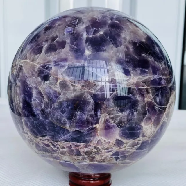 2780g Natural Dreamy Amethyst Sphere Quartz Crystal Ball Healing 2