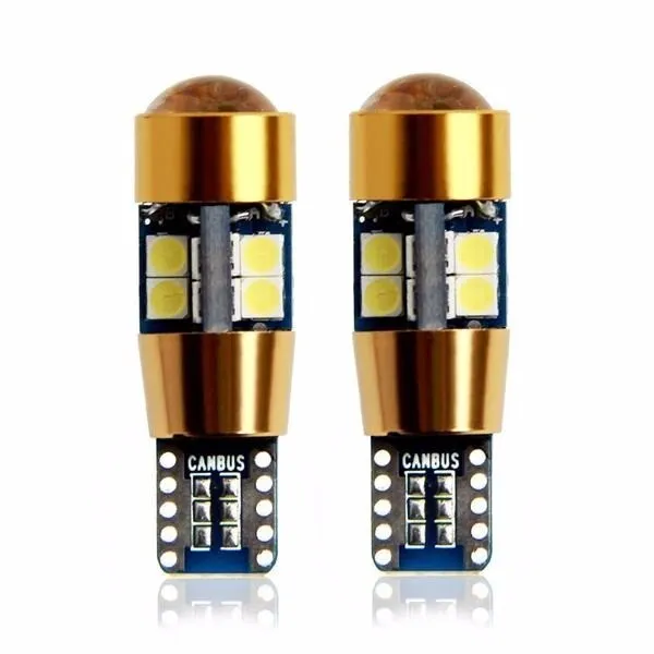 Luci T10 W5W Led Canbus Posizione GOLD24K 19 SMD 3030 3W Tuning 12-24V BIANCO