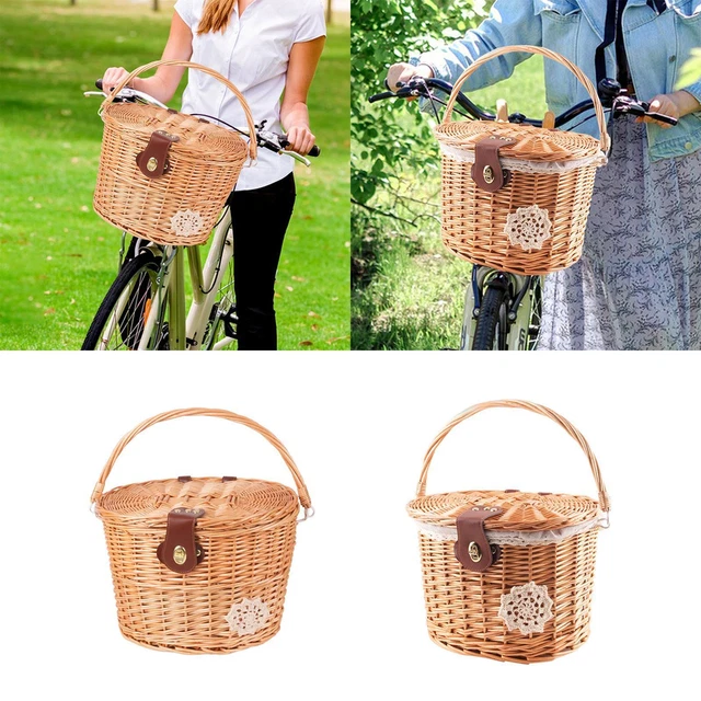 Panier De Vélo Avant Noir – Plastique Renforcé, Montage Rapide Par Sangles, Ajouré, Pour Vélos Enfants Et Trottinettes