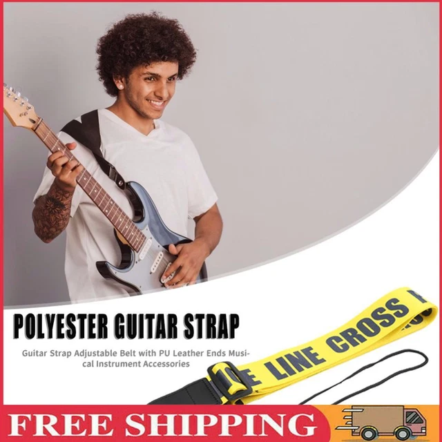 Guitar Strap Belt for Acoustic Electric Guitar Instrument Parts (Yellow)