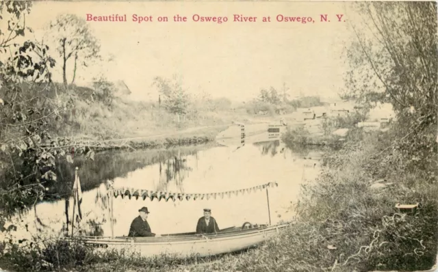 A Beautiful Spot On The Oswego River At Oswego, New York NY 1914