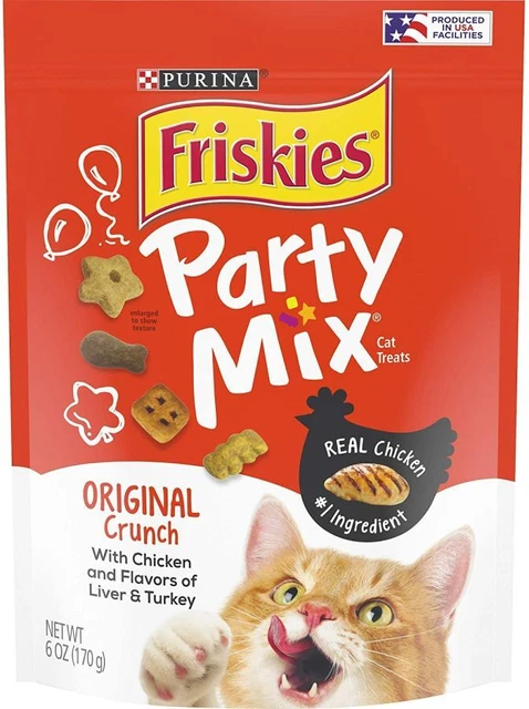 Delicias crujientes originales de mezcla de fiesta para friskies