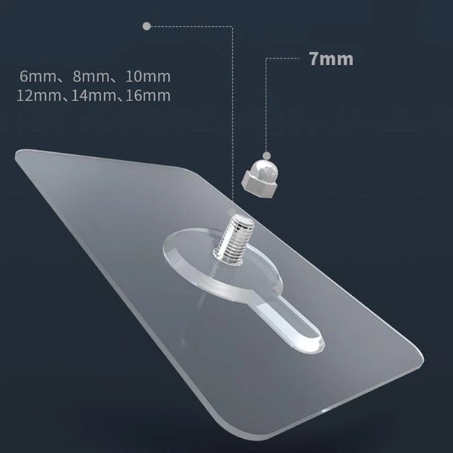 10x Wall Hanging Seamless Nails Screw Stickers Punch-Free Wall Hooks For Photos