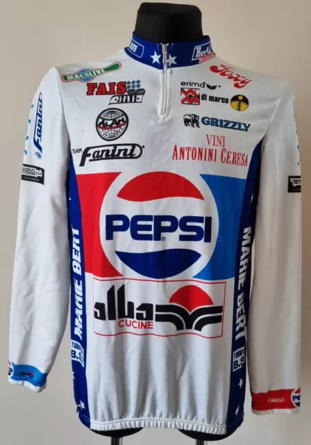 Pepsi Cola Fanini Cycling Team 1988 Jersey Sz 6 RARE COLLECTIBLE Italy GUC