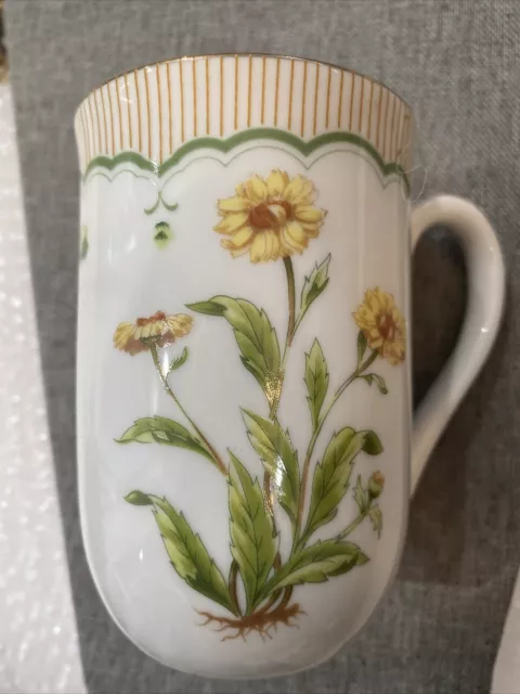 GEORGES BRIARD Victorian Private Collection CORN MARIGOLD  Cup Mug With Gold Rim