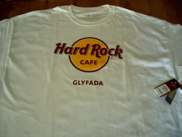 HRC Hard Rock Cafe Glyfada Greece Classic White Tee Shirt Size XXL neu new NWT