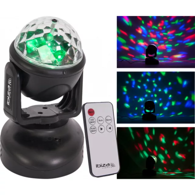 Ibiza Light LMH Astro Moving Head Light RGB Disco DJ Party with Remote