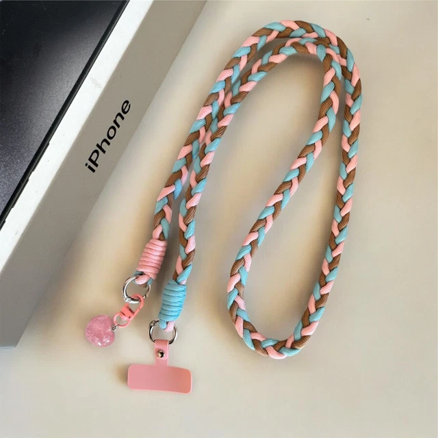 Cordino In Paracord Resistente - Portachiavi Da Collo Per Chiavi, Badge, Fotocamera, 55 Cm, Nero - Foto 9