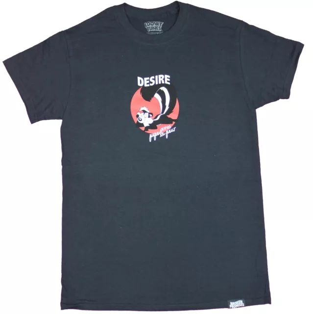 Pepe Le Pew Adult New T-Shirt  - Desire XOXO Circle Skunk Pic