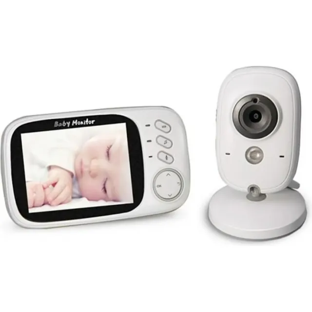 Babyphone Caméra Bébé Surveillance Sans Fil Écran LCD 3.2" Vocal Bidirectionelle