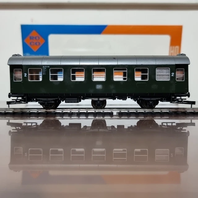 ROCO 4214 HO DB B3yge 3-Axle 2nd Class Coach 90273 Kol Green Boxed £16. ...