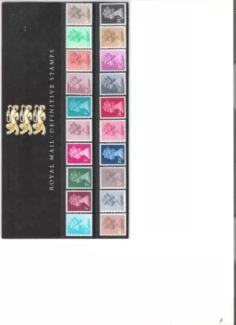 1983 Royal Mail Presentation Pack Definitives Pack Number 1  Mint Decimal Stamps