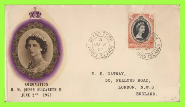 Turks & Caicos 1953 QEII Coronation BPA First Day Cover