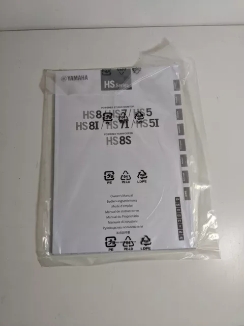 Yamaha HS Series Manual for HS8 HS7 HS5 HS8I HS7I HS5I HS8S, NEW !!!