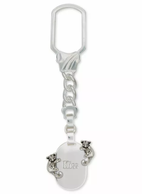 Sugar Glider Jewelry Sterling Silver Sugar Glider Key Ring Handmade Sugar Glider