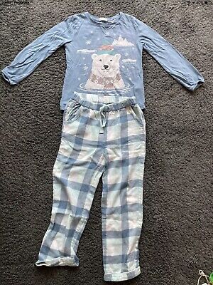 Girls Fat Face Christmas winter pyjamas age 8-9 Yrs. 2 Prs Available