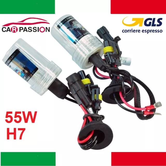 Coppia lampade bulbi kit XENON Alfa Romeo Giulietta H7 55w 6000k lampadine HID