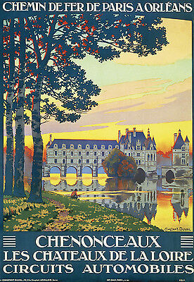 Affiche chemin de fer Orléans La Creuse et l'Indre 