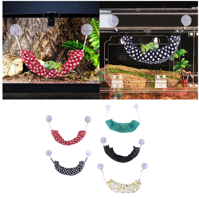 Reptile Hammock Climbing Hanging Bed 33x17cm for Dragon Snakes