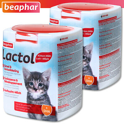 Beaphar 2 x 500 G Lactol Aufzucht-Milch pour Chats Chiots Chaton Lait en Poudre