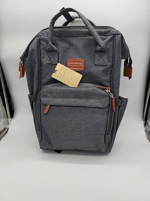 Eques Waterproof Diaper Bag Backpack Always Care Grey Cute Durable Stylish