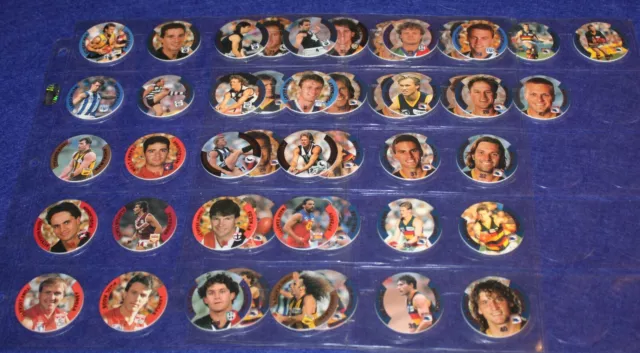 1995 AFL Coca Cola Pogs Full Set Of 47 South Australian Edition