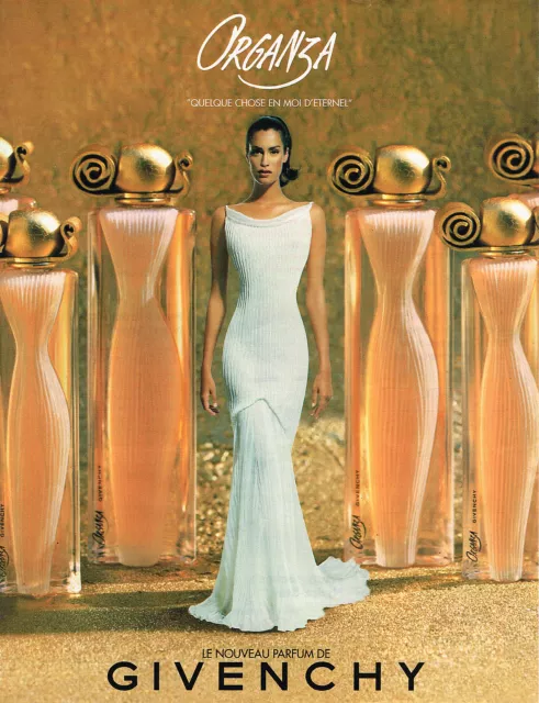 PUBLICITE ADVERTISING 035  1996  GIVENCHY  nouveau parfum femme ORGANZA