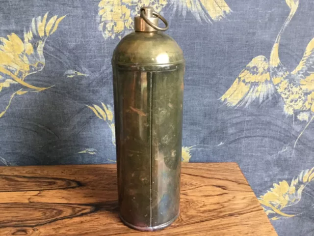 Kupfer Messing Flasche Verschluss Treibstoff Antik Terpentin Oldtimer Öl