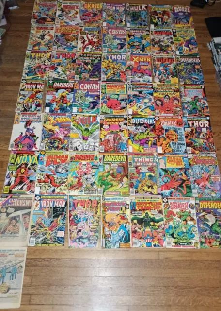 Marvel Comic Lot 50 Bronze Age 1970s X-Men Spiderman Thor F4 Daredevil Iron Man