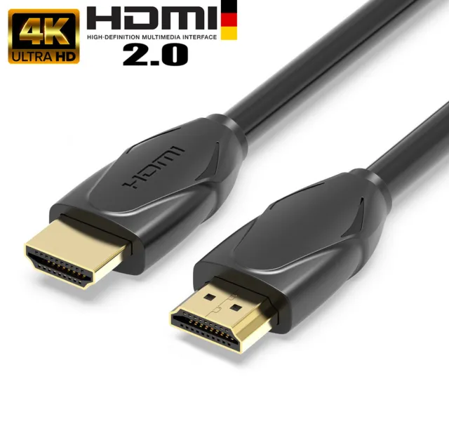 High Speed 4K HDMI Kabel 2.0 Ethernet HDR 2160p 3D Full UHD ARC Dolby 0,5m - 20m