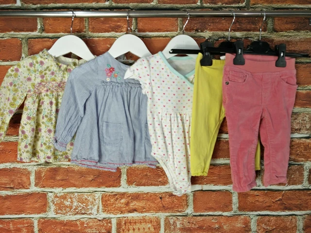 BABY GIRL BUNDLE AGE 6-9 MONTHS GAP NEXT M&S etc DRESS LEGGINGS TOP BLOUSE 74CM