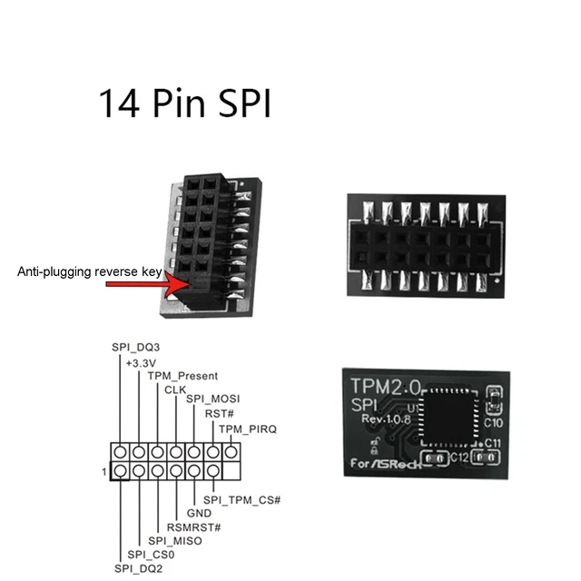 TPM2.0 20 Pin Module for SuperMicro AOM TPM-9665V TCG 2.0 Security