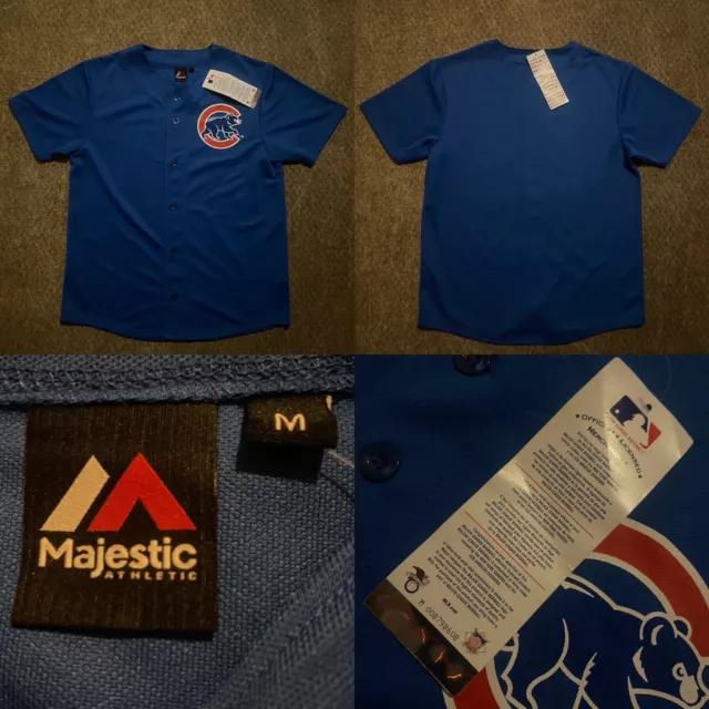 Authentic New w/ Tag Majestic Chicago Cubs Road Blue MLB Baseball Jersey BNWT