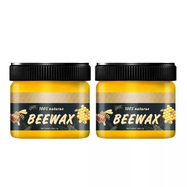 2PCS Traditional Natural Wood Wax Wood Seasoning Beewax Furniture Polish