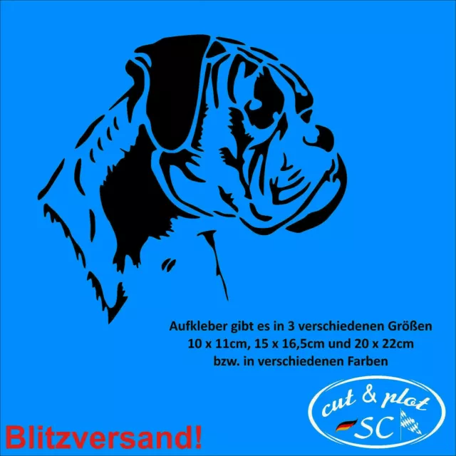 Boxer Aufkleber Auto Hund Tattoo deutscher Boxer Dog Sticker Autoaufkleber SC033