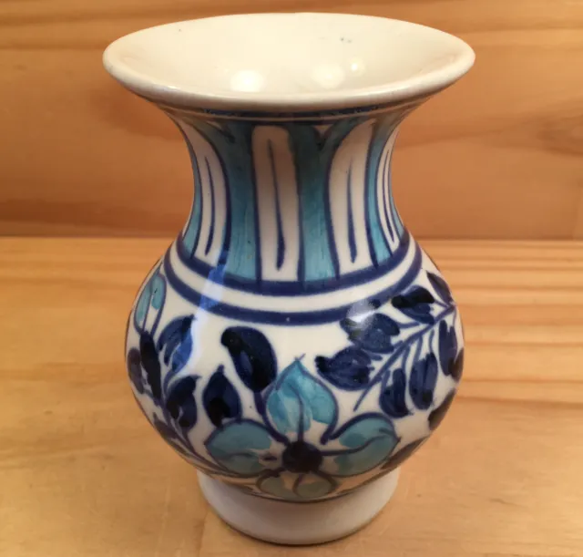 INDIAN FLOWERS "Blue" Lovely Little Flower Bud Vase Decorative Ceramic Ornament
