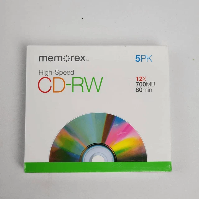 Memorex 5pk CD-RW Blank CDs