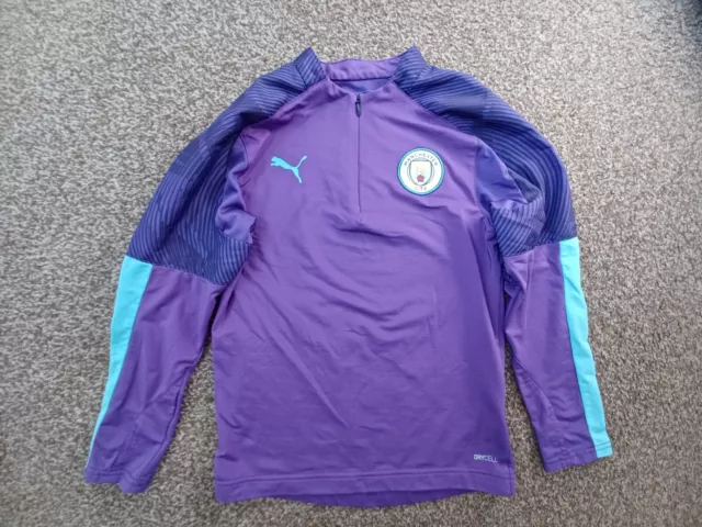 Boys Puma Manchester City Long Sleeve Training T-Shirt size 7-8 years