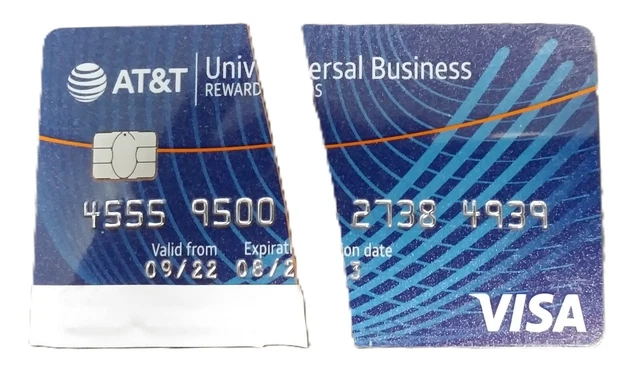 AT&T UNIVERSAL BUSINESS Rewards Credit Card Expired Cancelled 08/23 ...