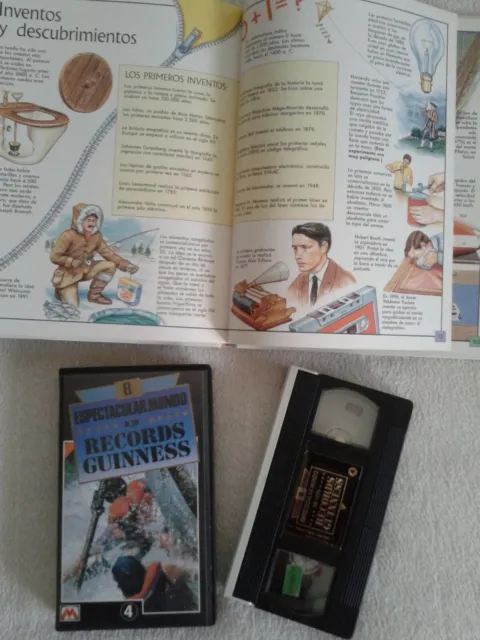 libro y cassette vhs Record Guinness, Disney, Leo Messi, Marvel, futbol 3