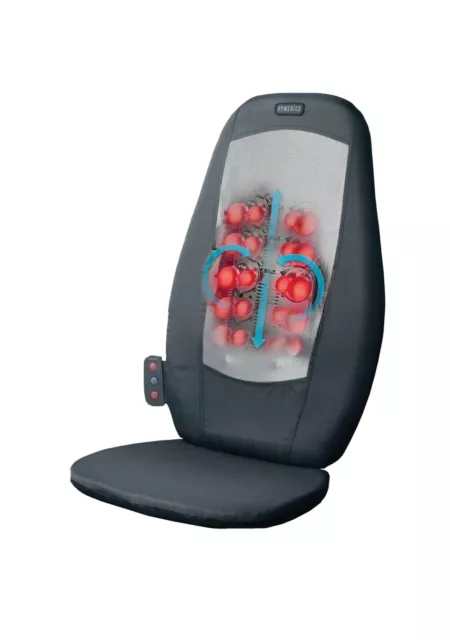 Homedics Shiatsu Back Massage Cushion Lumbar Deep Kneading Heat Massager Chair