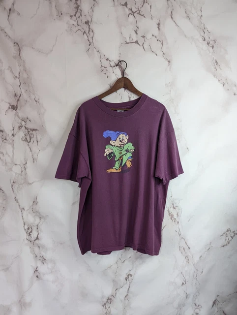 VINTAGE DISNEY T Shirt Mens XL 90s Dopey Rare 7 Dwarves Snow White