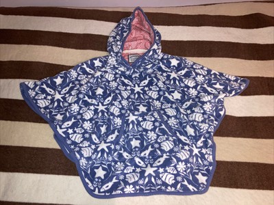 FAT FACE TOWEL Poncho 4-5 Years - Fish 