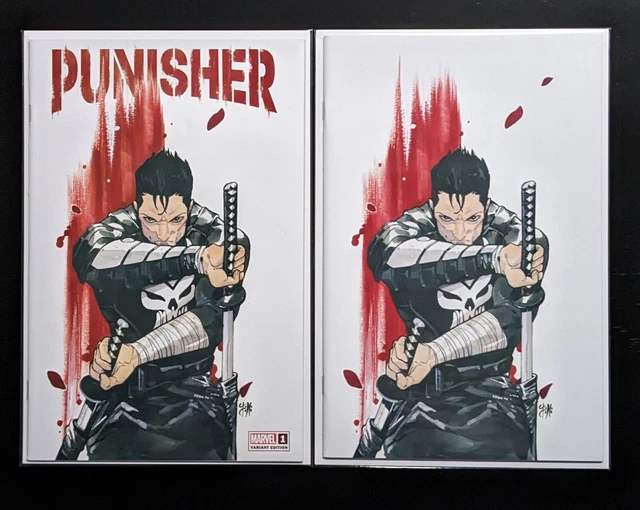 Punisher #1 - Peach Momoko Variant Set - Trade Dress + Virgin - 2022 Marvel