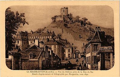 CPA AK La ROCHE-GUYON - Vue du Chateau prise de la Rue du Bac (350151)