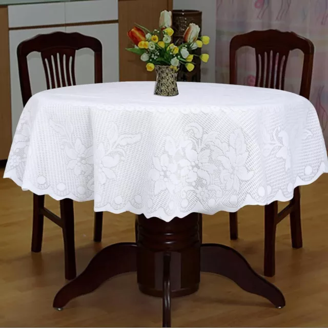 60 Inch Round 6 Seater Center Table Cover Floral Design Polycotton US