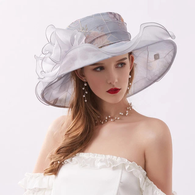 Chapeau De Soleil Élégant Femme à Plumes Et Large Bord – Style Tendance Pour Plage, Quotidien Et Soirées Festives