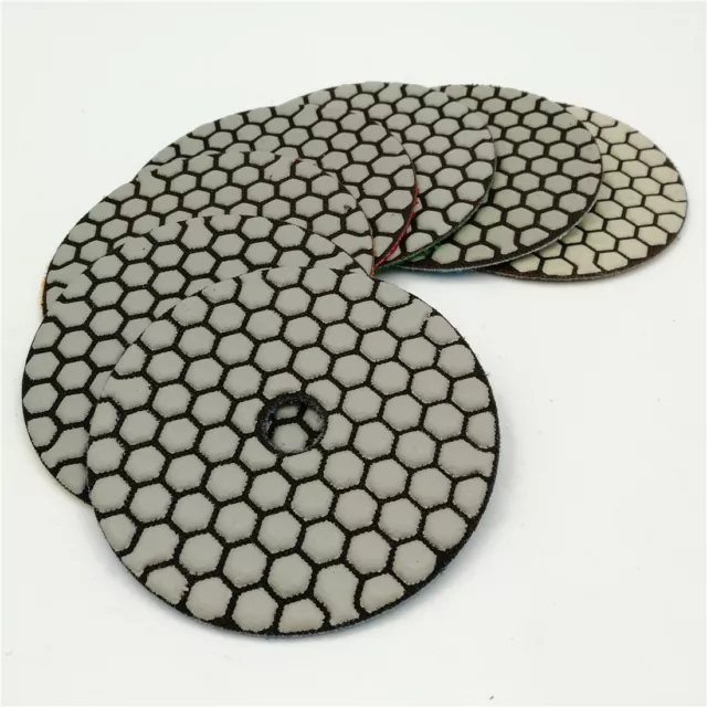 7pcs 4 inch  #200 B dry Diamond polishing pads Polish disk for Granite Marble