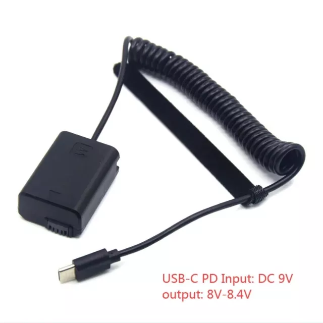 USB Type C Power Cable AC-PW20 NP-FW50 Dummy Battery for Sony A7R A7S A7II A6300