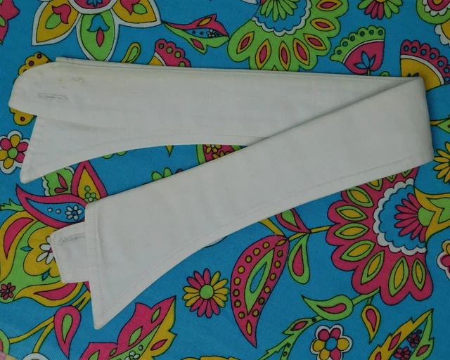 Camicia vintage bianca colletto taglia 15,5" rimovibile semi rigida